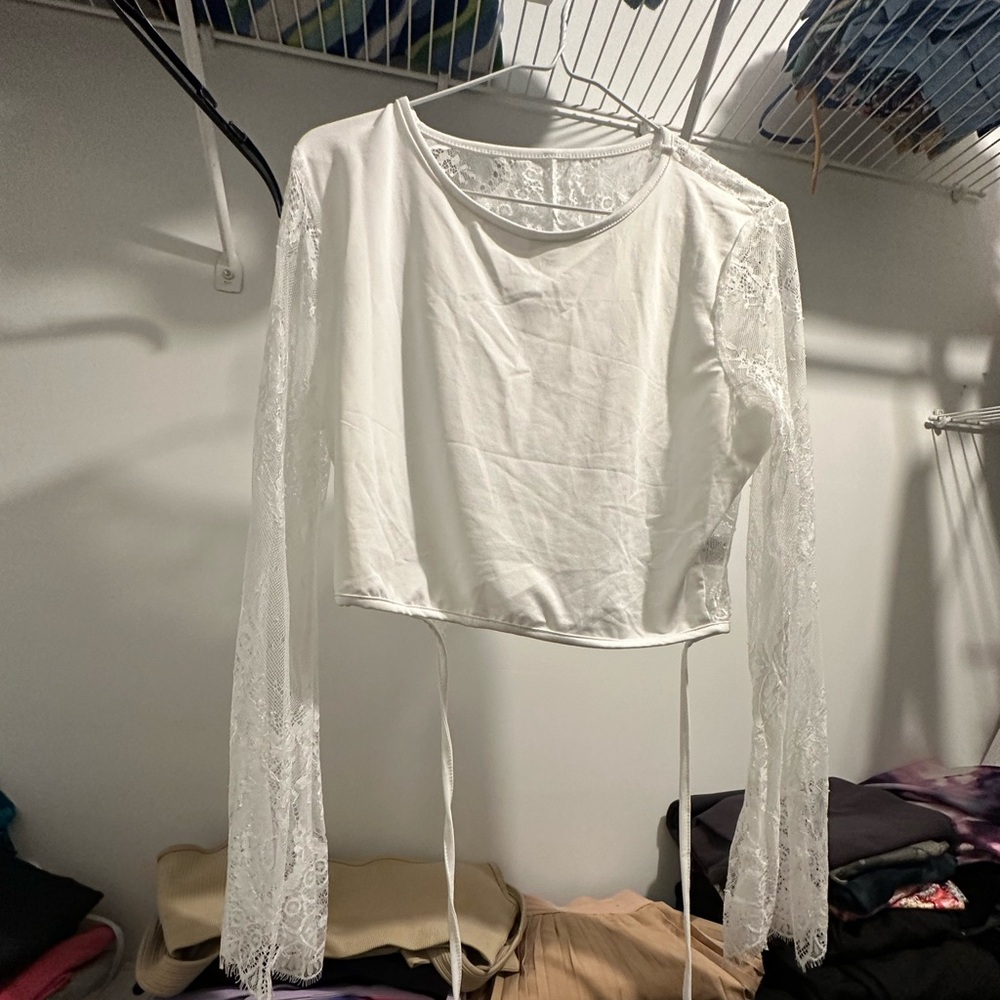 White lace top